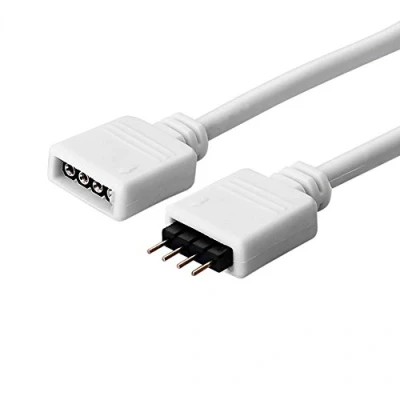 Abbildung von euroharry 2pk RGB Verlängerungskabel für LED Streifen Strip Verbindung 4Pin Wei