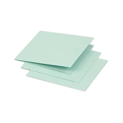 Abbildung von Clairefontaine 16013C Packung mit 25 Doppelkarten Pollen 116x116mm 210g, gefaltet, ideal für Ihre Einladungen und Korrespondenz, Jadegrün, 1 Pack