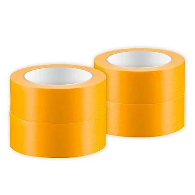 Abbildung von Colorus 4 x Mamba Goldband Klebeband 38mm 50m Maler Abklebeband Kreppband Malerband UV beständig Washi Tape Lackiererband Malerkrepp Gold