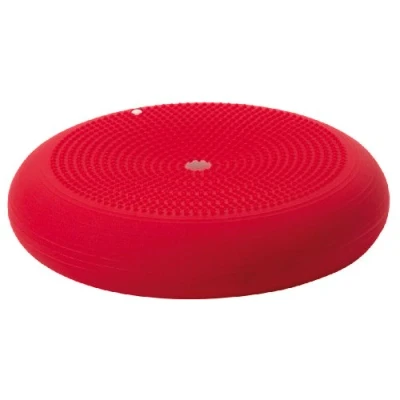 Abbildung von Togu Dynair Ballkissen XXL rot Balance Kissen 50 cm groß Ballsitzkissen mit Noppen Geleichgewichtskissen Balancekissen für Gleichgewicht Koordination und Stabilität Pad Luftkissen Sitzkissen Fitness, Yoga, Pilates