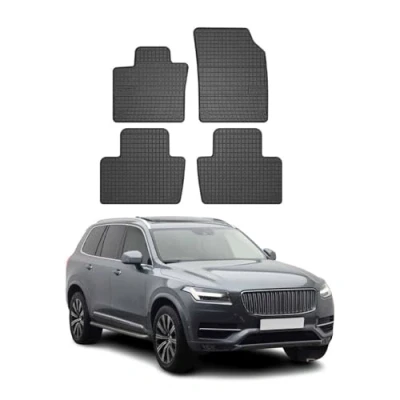 Abbildung von OMAC Gummi Fußmatten kompatibel mit Volvo XC90 2015 2024 Automatten Schwarz 4tlg