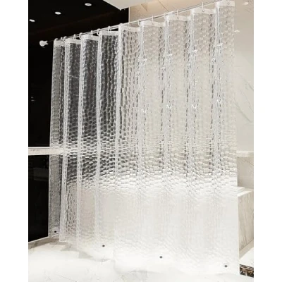 Abbildung von OTraki duschvorhang 240 x 200 cm (Breite 240, Höhe 200) Anti Schimmel, Eva Duschvorhänge Umweltfreundlich Badvorhänge Waschbar Shower Curtains 3D Wasserdicht mit 16 Ringe