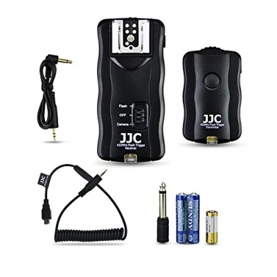 Abbildung von JJC Flash Trigger Kit und kabelloses Fernauslöser Kabel für Fujifilm X T2 / Pro2 T1 T10 E2S E2 A3 X100T M1 A2 A1 XQ2 XQ1 X70 X30 FinePix S1