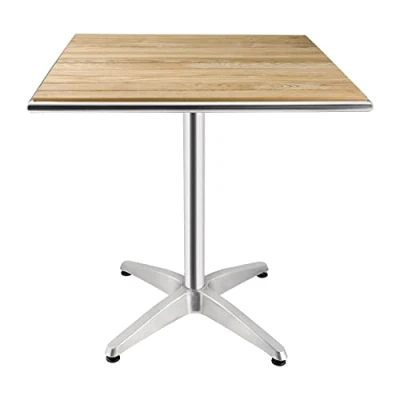Abbildung von Bolero Bistrotisch Esche quadratisch 700mm, Eschenholz, Größe: 720(H) x 700(B) 700(T)mm, Innen &amp; Außentisch, Terrassenmöbel Restaurant, Café Heimgebrauch, CG835