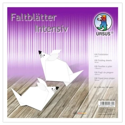 Abbildung von Ludwig Bähr Faltblätter Intensiv Uni 20x20cm VE=100 Blatt weiß