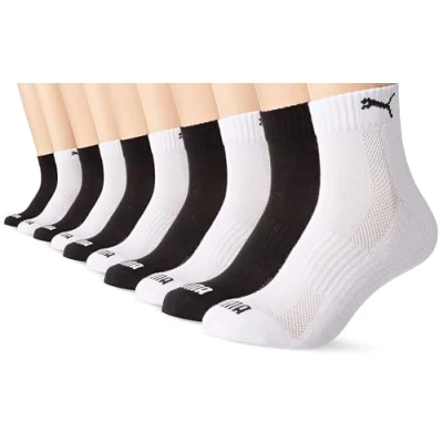 Abbildung von Puma Unisex Crew Socken, Schwarz/Weiß, 43/46 (5er Pack)
