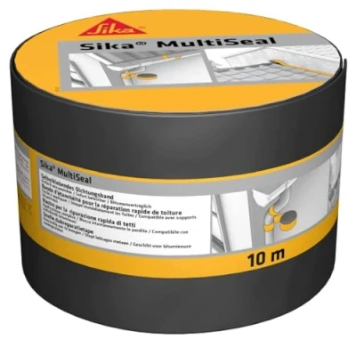 Abbildung von Sika Dichtungsband MultiSeal Grau Grün für den Außenbereich selbstklebend und wasserdicht überstreichbar 10 m x 100 mm