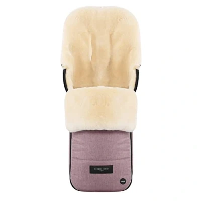 Abbildung von WERNER CHRIST BABY Lammfell Fußsack FLIMS LUXE vollfelliger Buggy, Kinderwagen (ab 6 bis 36 Mo.), medizinisches Fell, universal mit Langsschlitzen in Rosé (rosa)