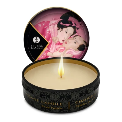 Abbildung von Shunga Massage Kerze Rose Petals/Aphrodisia 30 ml