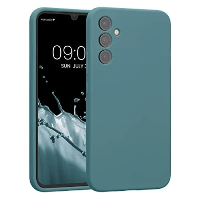 Abbildung von kwmobile Handyhülle kompatibel mit Samsung Galaxy A34 5G Hülle gummierte Handy Case aus Silikon in Antique Stone