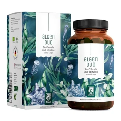 Abbildung von Algenduo Bio Chlorella und Spirulina 360 St