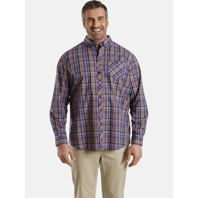 Abbildung von Charles Colby DUKE LYN Hemd, Herren, Größe: 4XL, Lila kariert