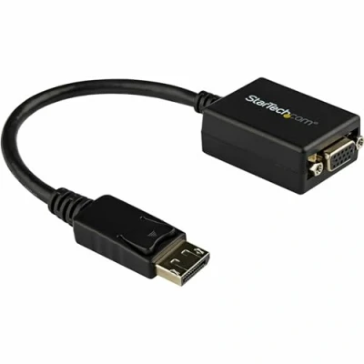 Abbildung von StarTech.com DisplayPort auf VGA Adapter Aktiver DP Konverter 1080p Video zertifiziert DP/DP++ Quelle Monitor Dongle Einrastender Stecker (DP2VGA2)