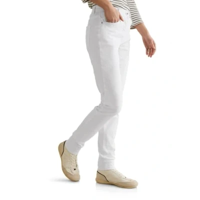 Abbildung von CECIL Damen B378650 Slim Fit Jeans, White, 28W x 30L
