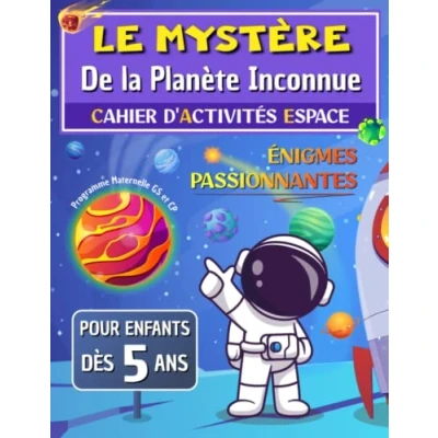 Abbildung von Cahier d’activités ESPACE: Carnet de jeux en couleurs 5 à 7 ans MS GS CP labyrinthes , puzzles mots mêlés sudoku calculs Pour les vacances anniversaires et fêtes
