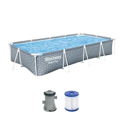 Abbildung von Bestway Framepool &quot;Steel Pro™&quot;, (Set), 366x201x66 cm, Blattform Design, mit Filterpumpe
