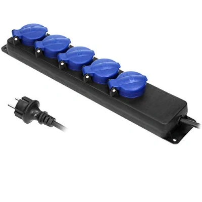 Abbildung von ORNO AE 13193(GS)/3M Mehrfachsteckdose Außen Werkstatt Steckdose IP44 5 Fach mit 3m Kabel (3m)