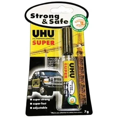 Abbildung von UHU Alleskleber super Glue nachkorrigierbar stark schnell geruchlos in Tube 7 g