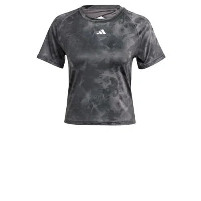 Abbildung von adidas Performance Flower TEE Tshirt print Grey five carbon, Damen, Größe: XL, carbon