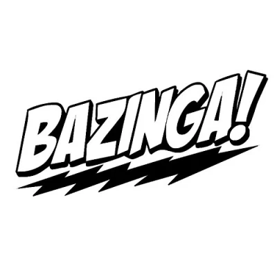 Abbildung von NetSpares Plott Aufkleber Bazinga Sticker Shocker Tuning Autoaufkleber Fun Dub Gag