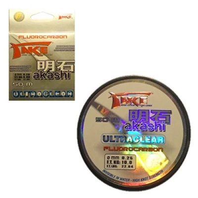 Abbildung von Lineaeffe Angelschunr Take Akashi Fluorocarbon Ultraclear 0.16 mm 50 m Meer Spinning Surfcasting Forelle Bolo See