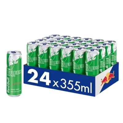 Abbildung von Red Bull Energy Drink Green Edition 24 x 355 ML Getränke mit Kaktusfrucht Geschmack, EINWEG (24 ml)