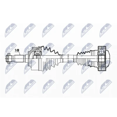 Abbildung von NTY NPW ME 164 Antriebswelle Vorderachse 691 MERCEDES BENZ: Sprinter 3.5 T Kastenwagen, Pritsche/Fahrgestell