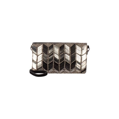 Abbildung von Dreimaster Abend Incus Clutch, Damen, Größe: One Size, Schwarz mehrfarbig