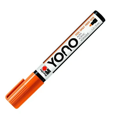 Abbildung von Marabu 12400103013 YONO Marker, Orange 013, vielseitiger Acrylstift mit japanischer Rundspitze 1,5 3 mm, wasserbasiert, lichtecht und wasserfest, für nahezu alle Untergründe