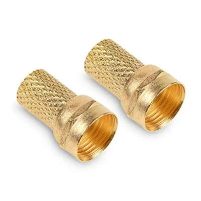 Abbildung von HEITECH F Stecker 7 mm schraubbar 2er Pack für Koaxial Antennenkabel, Koax Sat Kabel, BK Anlagen, Satelliten LNB, Koaxialkabel