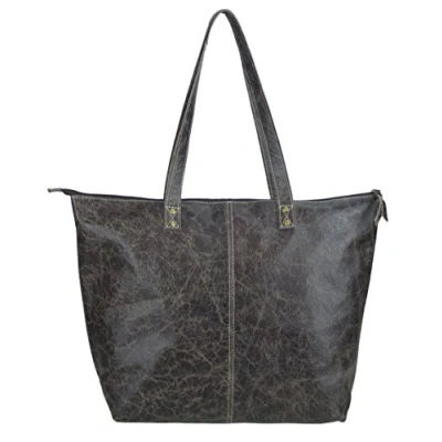 Abbildung von Sunsa Handtasche Leder Handtasche. Braune Shopper. Große Tote in Retro Vintage Design
