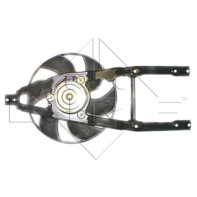 Abbildung von NRF 47227 Lüfter 280 12 180 mit Halterahmen FIAT: Seicento / 600 Schrägheck, Cinquecento, Cinquecento Kasten Schrägheck