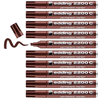 Abbildung von Edding 42200 C007 2200 C Permanent Marker Braun (10 Stück)