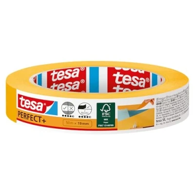 Abbildung von 16 x Tesa Malerband Perfekt+ 50mx19mm gelb
