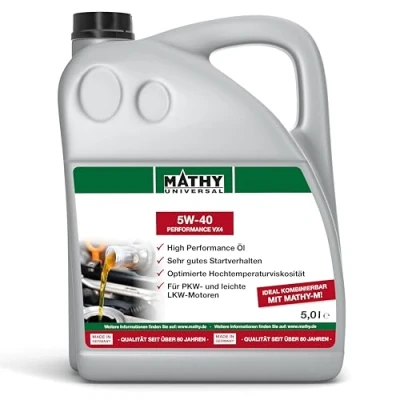 Abbildung von MATHY SAE 5W 40 Performance VX4 5 Liter Motoröl