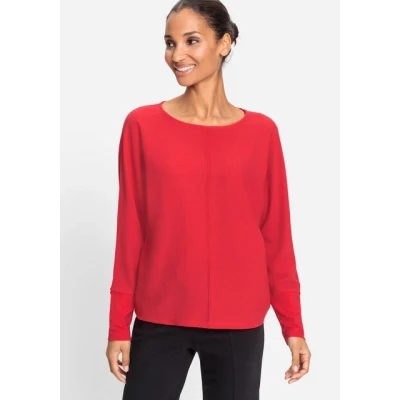 Abbildung von Olsen Figurumspielend Langarmshirt, Damen, Größe: 38, Rot