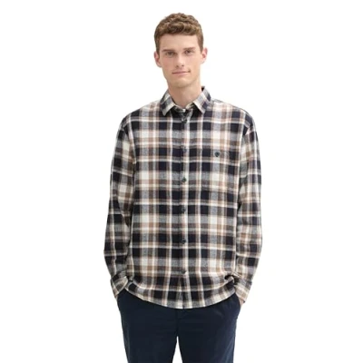 Abbildung von TOM Tailor Comfort MIT Karomuster Hemd, Herren, Größe: Large, Parasol brown twill check