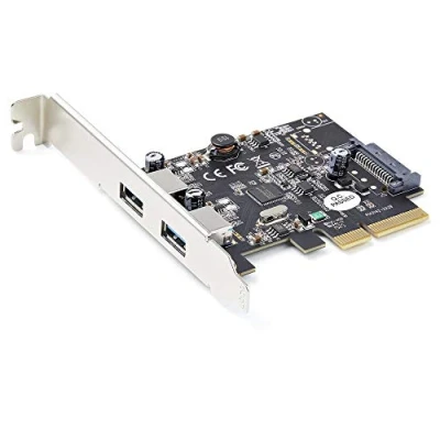 Abbildung von StarTech.com 2 Port USB PCIe Adapter 10Gbit/s pro 3.2 Gen Typ A PCI Express 3.0 x2 Host Controller Erweiterungskarte Add On Karte Full/Low Profile Windows&amp;Linux (PEXUSB312A3)