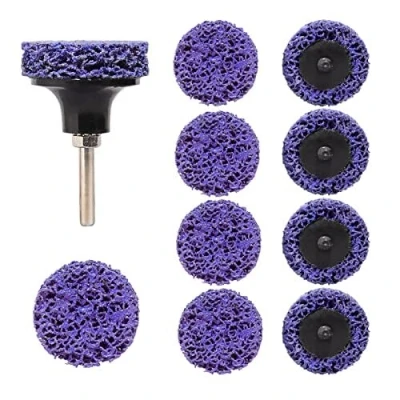 Abbildung von Shineboc Grobschleifscheibe, 10 Stücke 2 inch (50mm) CSD Scheibe Schleifscheibe, Nylongewebe für schleifens Polierens Rostentfernung zum Metall Stahl Edelstahl (Lila)