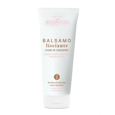 Abbildung von Maternatura, Glättender Balsam für glattes Haar mit Ingwerblüten, entwirrende Wirkung und langanhaltend Haar, Bio Beauty Routine perfekte Glätte, Made in Italy 250 ml