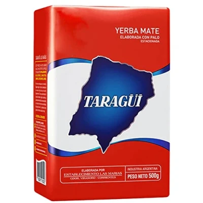 Abbildung von Taragui Yerba Mate Tee Elaborada Con Palo 500g aus Argentinien die Reifezeit beträgt 12 Monate Detox und Energie Getränk