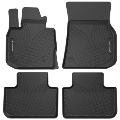 Abbildung von Walser Premium Fussmatten Auto kompatibel mit BMW X3 (G01, F97) 07/2017 Heute, X4 (G02, F98) 04/2018 100% passgenaue Gummimatten Made in EU, robuste Fußmatten Auto,