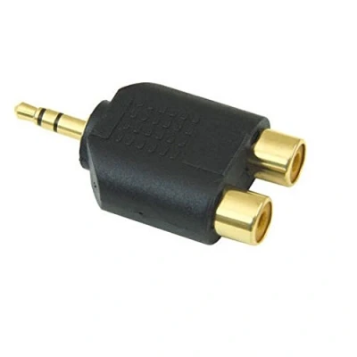 Abbildung von 3,5 mm auf 2 RCA Adapter, Stereo Stecker Cinch Buchse, Y Splitter Adapter