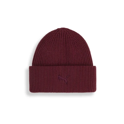 Abbildung von Puma Wardrobe Essentials Grobstrick Beanie Mit Plain Ruby Shimmer