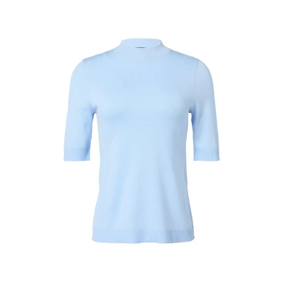 Abbildung von comma Weicher MIT BÜNDCHEN Tshirt basic, Damen, Größe: 34, Hellblau