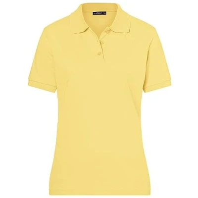 Abbildung von James &amp; Nicholson Damenpolo Classic Feines Piqué Poloshirt mit gestrickten Bündchen Farbe: Light Yellow Grösse: XL