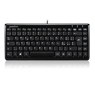 Abbildung von Perixx PERIBOARD 407 Kleine USB Tastatur, Typ Chiclet, ultradünn und tragbar, Schwarz, italienisches Layout