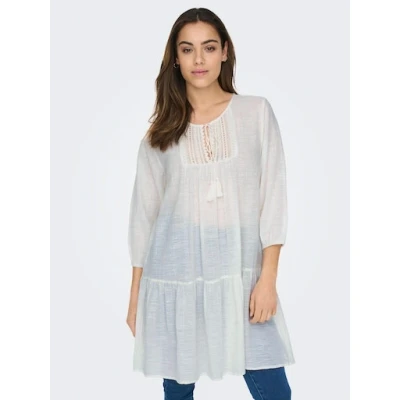 Abbildung von ONLY Spitzenverziertes Freizeitkleid, Damen, Größe: XS, Cloud dancer