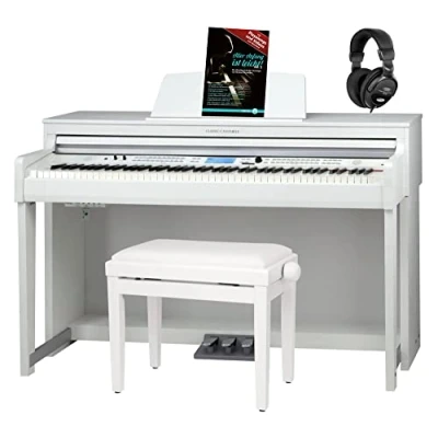 Abbildung von Classic Cantabile Digitalpiano DP A 610 E Piano Set 88 Tasten mit Graded Hammer Tastatur (Spar Set, inkl. Klavierbank, Kopfhörer &amp; Schule), 1200 Voices, USB MIDI, Bluetooth, Begleitautomatik, Aufnahmefunktion
