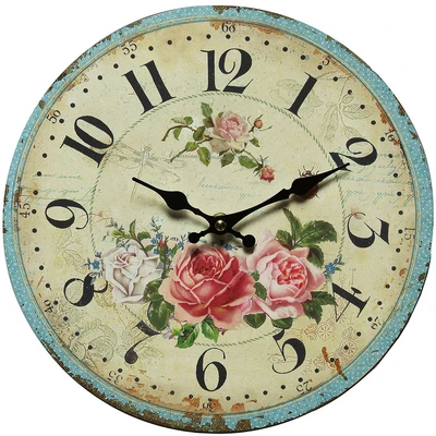 Abbildung von Ambiente Haus Wanduhr &quot;Rosen 28cm&quot;